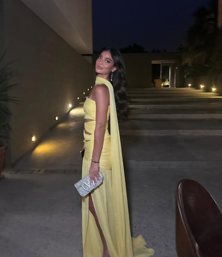 Yellow Strapless Sheath Long Evening Party Dress with Slit, DP3156