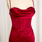Bezauberndes rückenfreies Meerjungfrau-Kleid aus Satin mit Schnürung, langes Ballkleid, Partykleid, Abendkleid DP6492