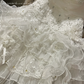 Vintage-Inspired Strapless Layered Ruffled Lace & Tulle Intricate Embroidery Wedding Dress DP7267