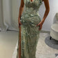 Enchanting 3D Floral Mermaid High Slit Evening Gown DP8025