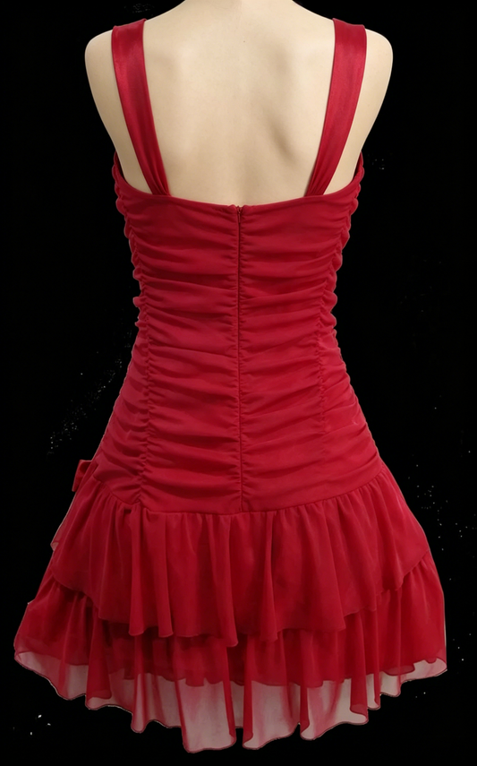 Lovely Red Straps A-Line Short Party Dresses Homecoming Dresses DP5641