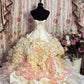 Gorgeous Strapless Ruffles Sweet 16 Quinceanera A-Line Evening Dress Ball Gown  DP6286