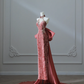 Elegant Halter Backless Sheath Velvet Long Formal Prom Dresses Evening Gowns, DP5144