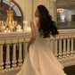 Vintage White Chiffon Long Prom Dress A-Line Ruffle Formal Dress, DP6563