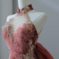 Elegant Halter Backless Sheath Velvet Long Formal Prom Dresses Evening Gowns, DP5144