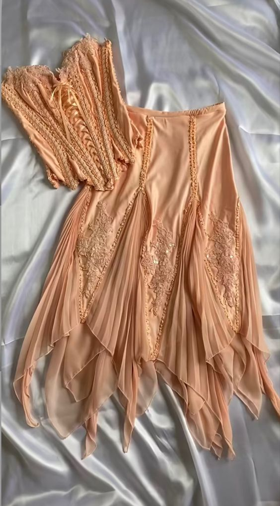 Unique 2 Pieces Appliques Ruffles Long Prom Dress Birthday Outfits, DP DSProm Unique 2 Pieces Appliques Ruffles Long Prom Dress Birthday Outfits, DP DSProm