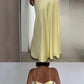 Vintage Gelb V-Ausschnitt Meerjungfrau Satin Spaghettiträger Partykleid Abendkleid Brautjungfernkleid DP6304