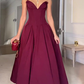 Strapless A-Line Elegant Long Party Gown Wedding Guest Dress, DP3475