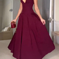 Strapless A-Line Elegant Long Party Gown Wedding Guest Dress, DP3475