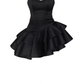 Black Strapless A-Line Ruffles Lovely Mini Homecoming Dress, DP2986