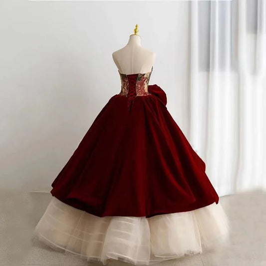 Einzigartiges trägerloses A-Linien-Ballkleid mit Rosendesign für Sweet 16 Quinceanera-Abendkleider, Geburtstagskleid, Abendkleid, Ballkleid, DP6518