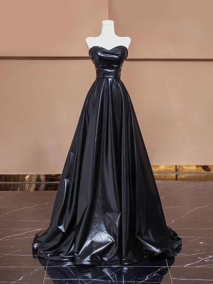 Black Sweetheart A-Line Fashion Party Gown Long Prom Dress, DP3618