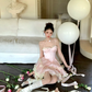 Cute Pink Sweetheart Princess Style Tiered A-Line Design Spaghetti Strap Short 18th Birthday Party Dress Homecoming Dress DP6256