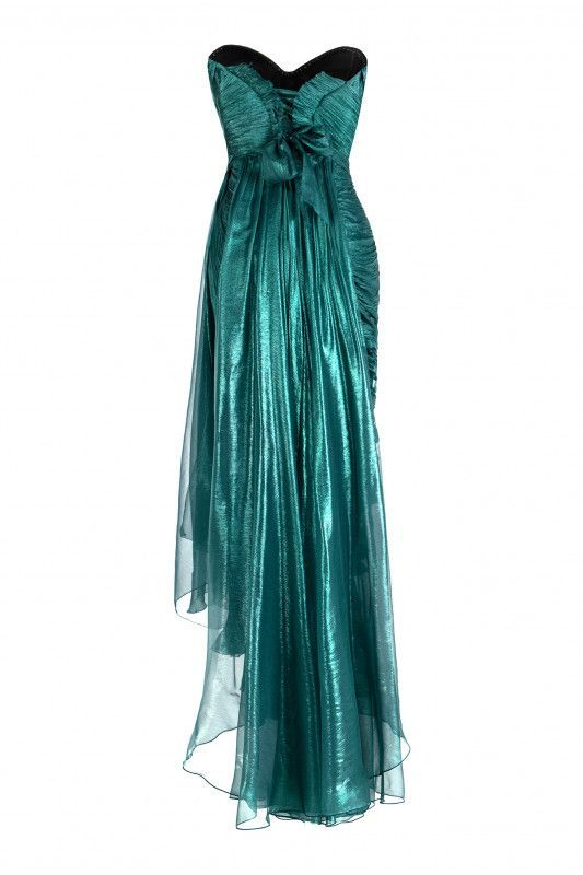 Elegant Strapless Sheath Chiffon Long Party Dress Wedding Guest Dress, DP4642