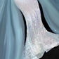 Vintage Shiny Sequined Sweetheart Spaghetti Strap Design Mermaid Prom Dress Evening Dress DP6219