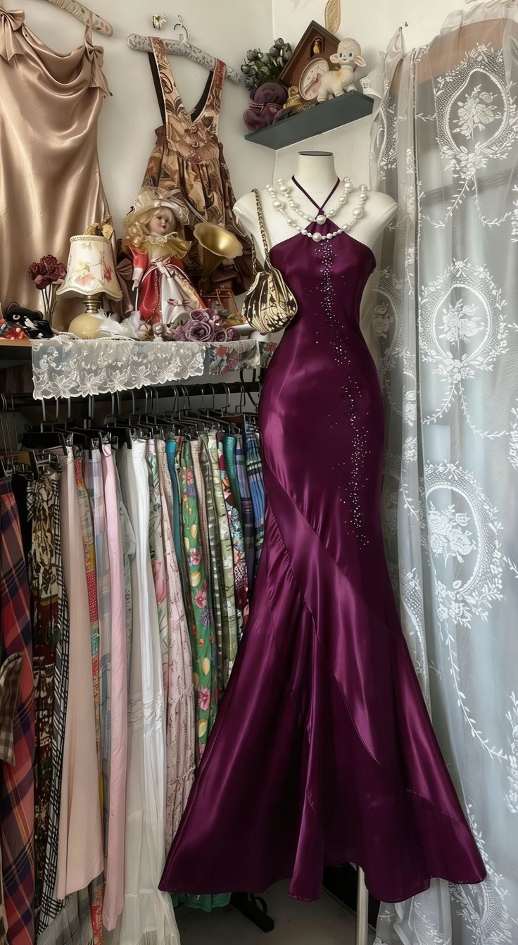 Robe de bal sirène glamour à col halter en satin orné de perles DP7909