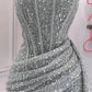 Chic Shiny Pink Sequin Homecoming Dress Strapless Party Dress Short Sheath Cocktail Dress, DP6621