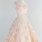 Retro Pink Floral Exquisite Embroidery Design A-Line Short Homecoming Dress Party Dress DP6216
