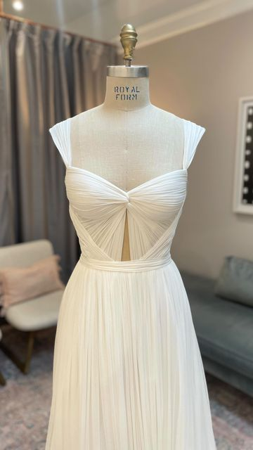 Elegant Strappy White A-Line Formal Long Prom Dress Light Wedding Dress, DP3204