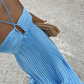 Blue Halter A-Line Fashion Summer Party Dress Wedding Guest Dress, DP3248