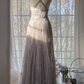 Vintage Light Purple Applique Design Romantic Chiffon Evening Dress Prom Dress DP6020