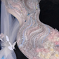 Gorgeous Sparkling Beaded Sequin Mermaid 3D Flowers Design Tulle Evening Dress Prom Dresses DP6163