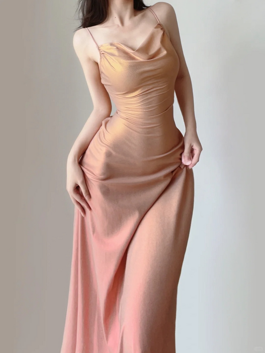 Elegant Ombre Straps Sheath Long Party Dress Pretty Evening Gown, DP5378