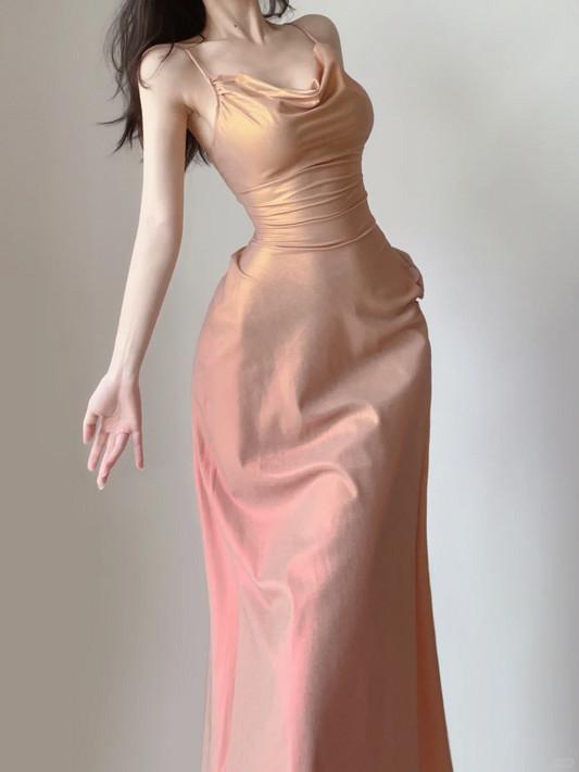 Elegant Ombre Straps Sheath Long Party Dress Pretty Evening Gown, DP5378