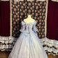 Vintage Ombre Off-the-shoulder Applique Beaded Sweet 16 Quinceanera A-Line Evening Dress Ball Gown DP6292