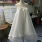Ravissante robe bustier en mousseline blanche de coupe trapèze, idéale pour un anniversaire ou une soirée de retrouvailles (DP3534)