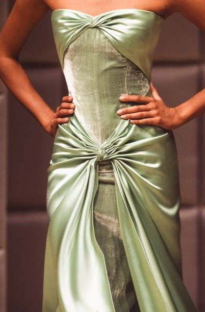 Green Strapless Sheath Velvet Satin Vintage Evening Dress, DP2662