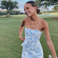 Sweet Blue Strapless Homecoming Dress Short Party Dress, DP2322