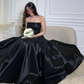 Black Strapless A-Line Long Formal Party Gown Evening Dress DP3867