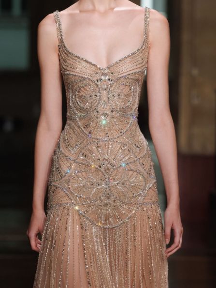 Vintage Sparkling Beaded Mermaid Straps Evening Dress DP8083