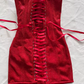 Retro Trägerloses Sweetheart Schnürdesign Etuikleid aus Satin Partykleid Homecoming Kleider, DP5957
