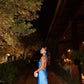 Blue Halter Sheath Wedding Guest Dress Long Evening Party Dress, DP3290