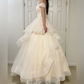 Lovely Off Shoulder Tulle A-Line Quinceanera Dress Birthday Dress, DP2664