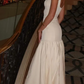 Elegant Ivory Strapas Sheath Formal Evening Party Dress, DP2829