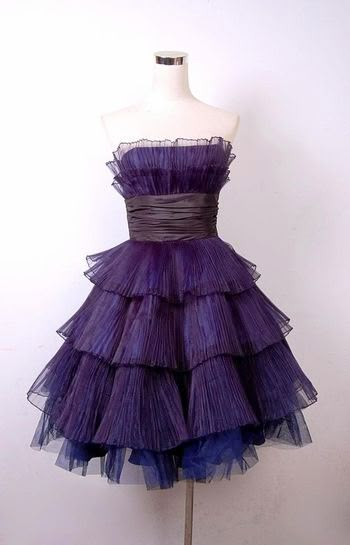 Lila Trägerloses A-Linie Chiffon Kurzes Partykleid Homecoming-Kleid, DP5650