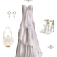 White Strapless A-Line Satin Long Party Dress Birthday Outfits, DP3424