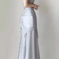 Light Blue Evening Dress Spaghetti Straps Mermaid Satin Long Party Dress, DP5363