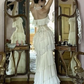 Ivory Strapless Chiffon Tiered Sheath Gorgeous Evening Dress, DP2647