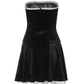 Black Strapless A-Line Velvet Short Party Dress, DP2640