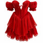 Süßes rotes schulterfreies kurzes A-Linien-Partykleid Cocktailkleid Homecoming-Kleid DP6496