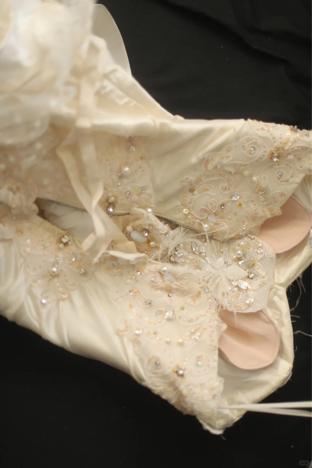 Elegant Ivory Tiered Ruffle Beaded Halter Neck A-Line Formal Wedding Dress DP7657