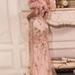 Vintage Beaded Mermaid Prom Dress Off-the-shoulder Evening Dress Long Formal Dress, DP6604