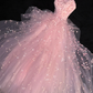 Dreamy Pink Tulle Applique Sequin Sweetheart Strapless Sweet 16 Quinceanera Ball Gown DP7330