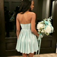 Vintage Mint Green Strapless Sweetheart A-Line Homecoming Dress DP8521
