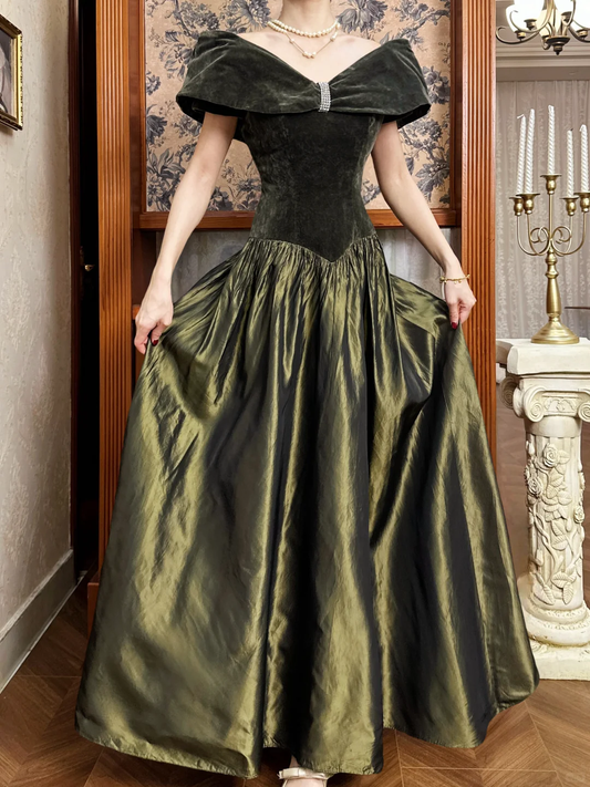 Robe de bal de quinceañera vert émeraude, épaules dénudées, modèle DP7951