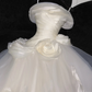 Elegantes Elfenbein 3D Blumen Design A-Linie Tüll Brautkleid Ballkleid Abendkleid Ballkleid DP6221